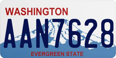 WA license plate AAN7628