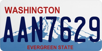 WA license plate AAN7629