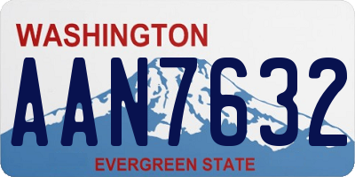 WA license plate AAN7632