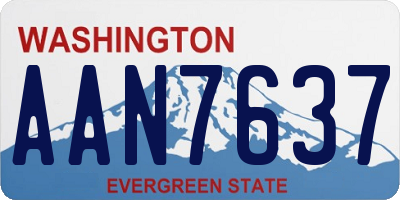 WA license plate AAN7637