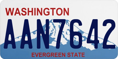 WA license plate AAN7642