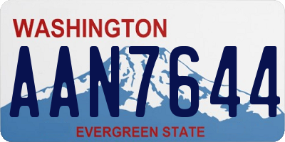 WA license plate AAN7644