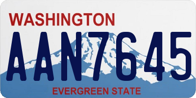 WA license plate AAN7645