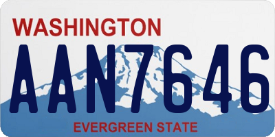 WA license plate AAN7646