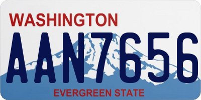 WA license plate AAN7656