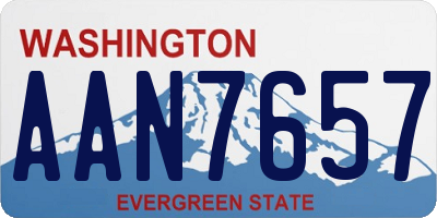 WA license plate AAN7657