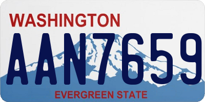 WA license plate AAN7659