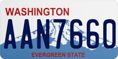 WA license plate AAN7660