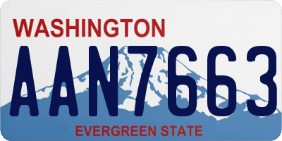 WA license plate AAN7663