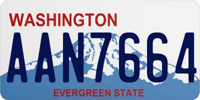 WA license plate AAN7664