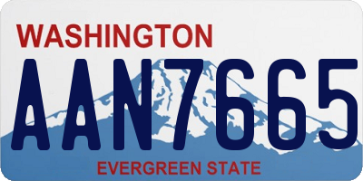 WA license plate AAN7665