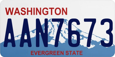 WA license plate AAN7673