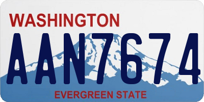 WA license plate AAN7674