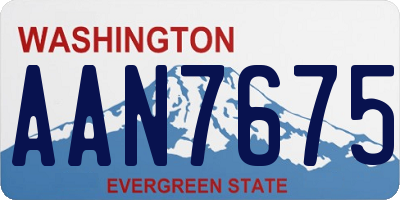 WA license plate AAN7675