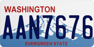 WA license plate AAN7676