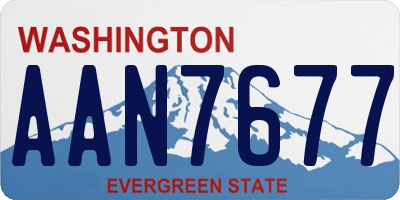 WA license plate AAN7677