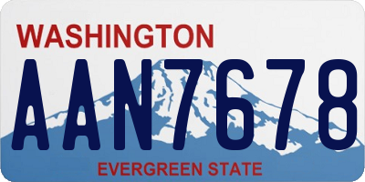 WA license plate AAN7678