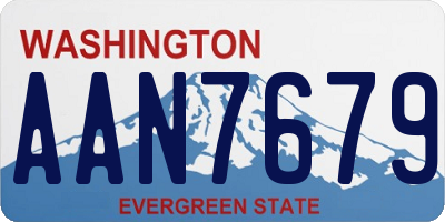 WA license plate AAN7679