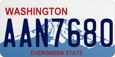 WA license plate AAN7680