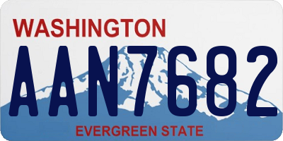 WA license plate AAN7682