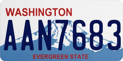 WA license plate AAN7683