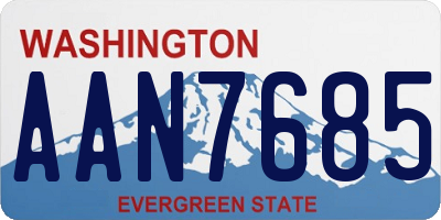 WA license plate AAN7685