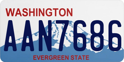 WA license plate AAN7686