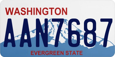 WA license plate AAN7687