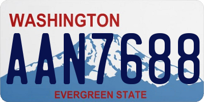 WA license plate AAN7688