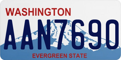 WA license plate AAN7690