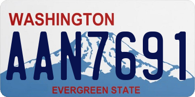 WA license plate AAN7691