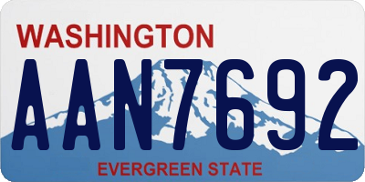 WA license plate AAN7692