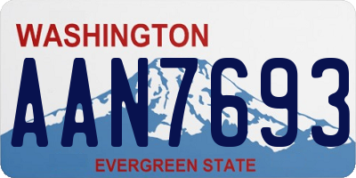 WA license plate AAN7693