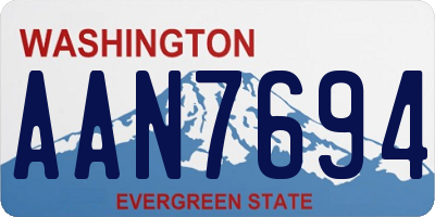 WA license plate AAN7694