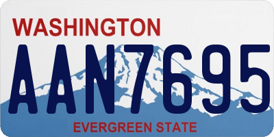 WA license plate AAN7695