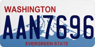 WA license plate AAN7696