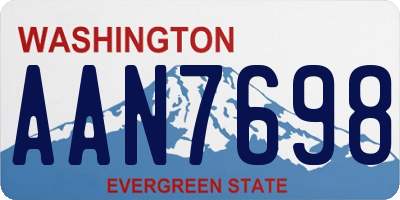 WA license plate AAN7698