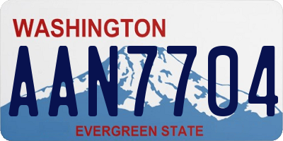 WA license plate AAN7704