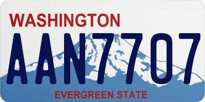 WA license plate AAN7707