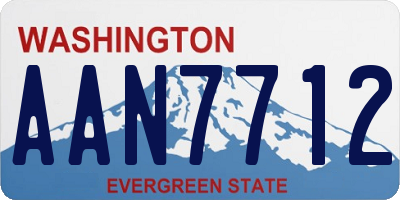 WA license plate AAN7712