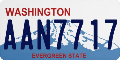WA license plate AAN7717