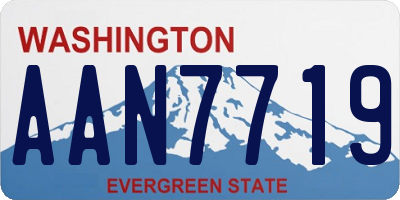 WA license plate AAN7719