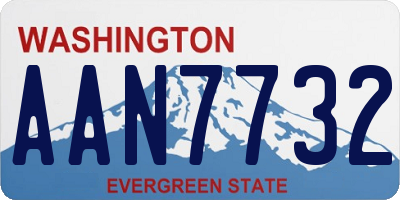WA license plate AAN7732