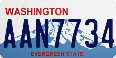 WA license plate AAN7734