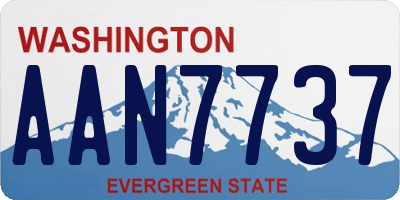 WA license plate AAN7737