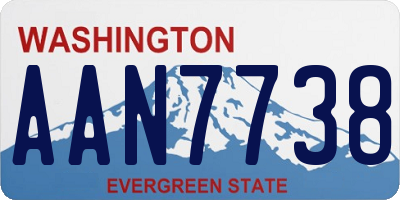 WA license plate AAN7738