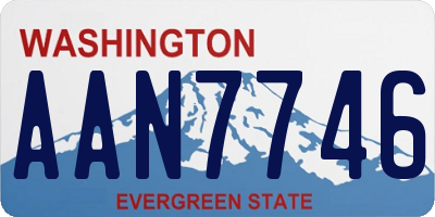 WA license plate AAN7746