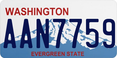 WA license plate AAN7759