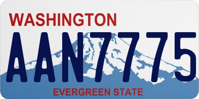 WA license plate AAN7775