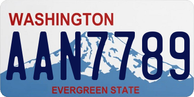WA license plate AAN7789